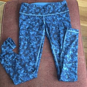 Lululemon blue/black ankle leggings size 6